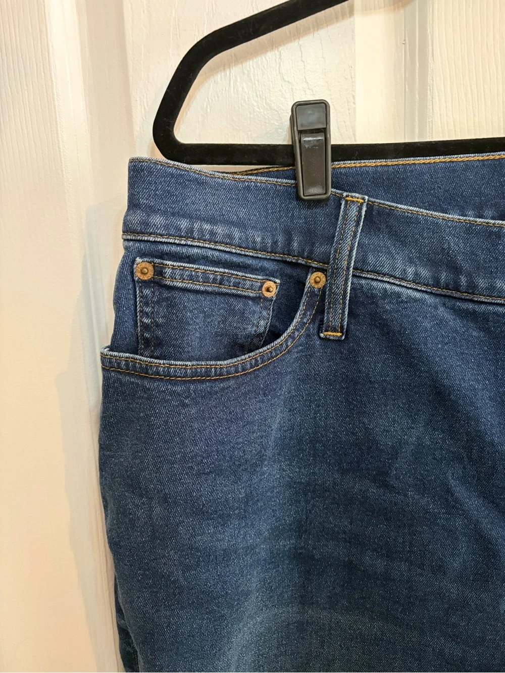 J. Crew Dark Blue High-Rise Cropped Button-Fly Jeans